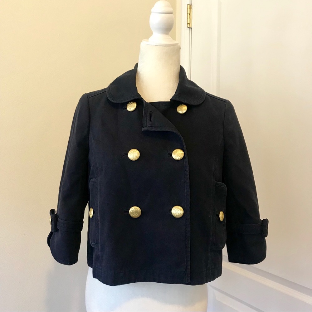 Juicy Couture Navy Sailor Blazer Jacket Petite